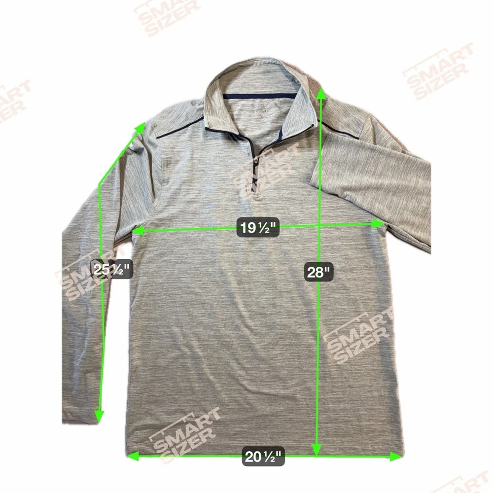 J.Crew Performance Heather Gray Quarter-Zip‎ pullover Top. SZ M